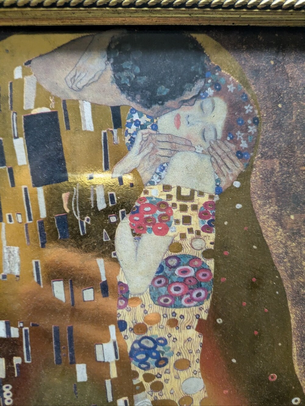 The Kiss By Austrian Artist Gustav Klimt.  Beautifully Framed.  Great Condition.